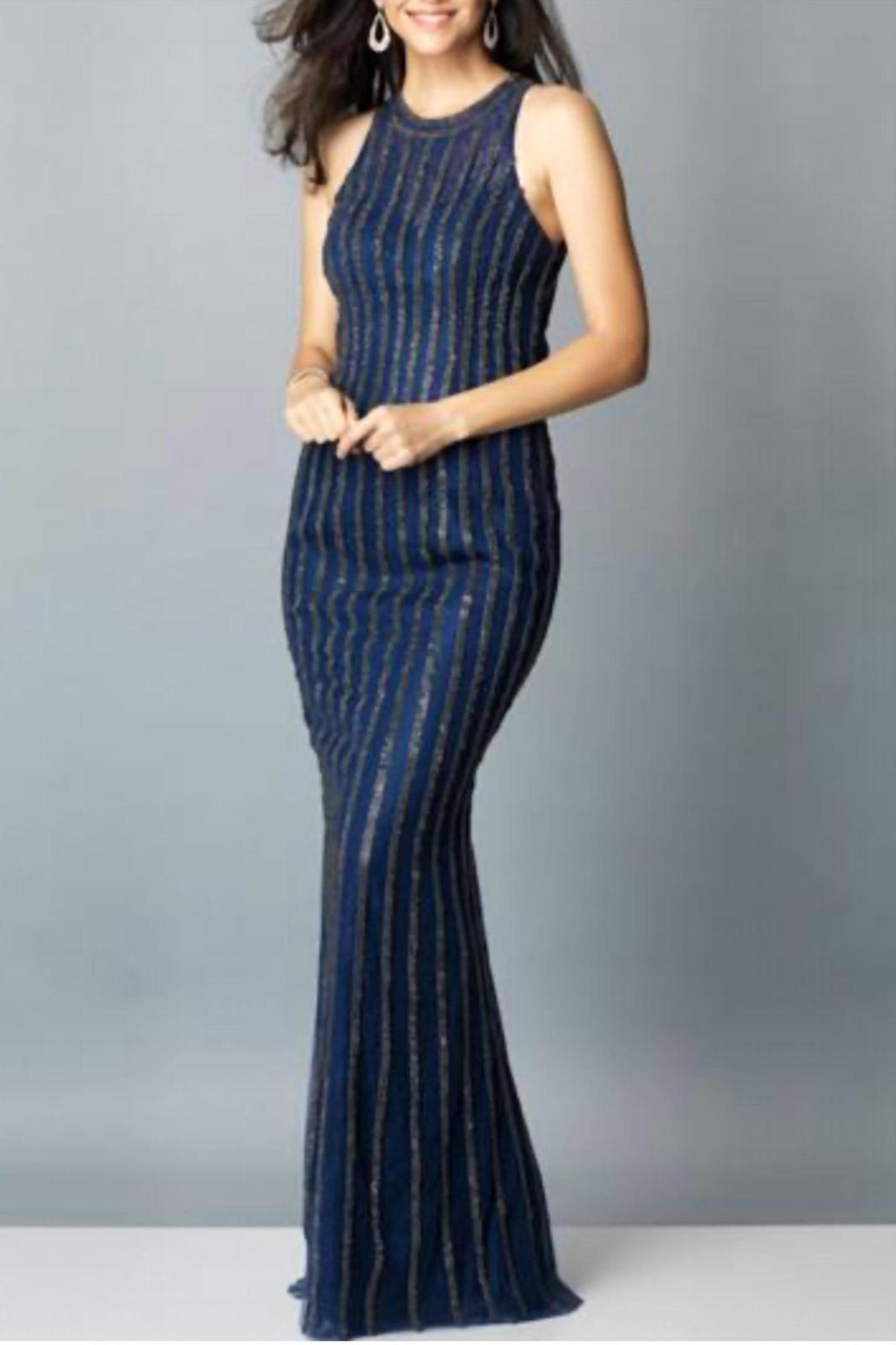 Dave &amp; Johnny Classic Navy Evening Gown Size 6 - $187.11