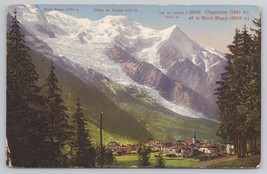 Chamonix Mont Blanc 4810m Dome Du Gouter Aiguille Du Gouter Scenic View Postcard - £11.14 GBP