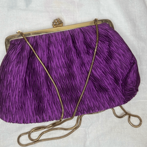 Purple and gold clutch bag - £9.40 GBP
