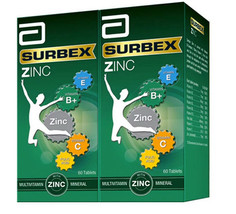 Anti-Stress SURBEX Zinc  High Strength Vitamin B  2 X 60 Tablets  - $56.83