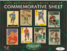 1992-93 Parkhurst Commemorative Sheet Nrmt #928/7000 Duff, Keon +6 - £8.66 GBP