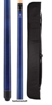 BLUE 2-pc LUCKY L2 MCDERMOTT BILLIARD GAME POOL TABLE MAPLE CUE STICK + CASE