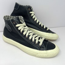 Pf Flyers Men’s Rambler Retro High Top Premium Sneaker Sz 10 Black Leath... - $59.35