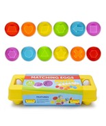 Matching Eggs 12 pcs Set Color &amp; Shape Recognition Sorter - Christmas - £13.20 GBP
