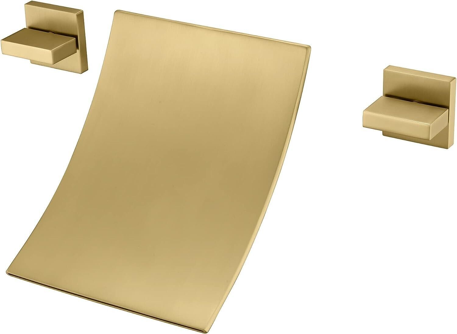 Waterfall Tub Faucet Wall Mounted Bathtub Faucet Filler Two Handles brus... - $166.21