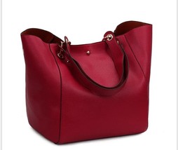 2021 Big   Big Size Vintage Large Capacity PU Tote Handbag Women&#39;s Casual  Bag G - £141.84 GBP