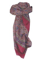 Mulberry Silk Traditional Square Scarf Abbe Pink by Pashmina &amp; Silk - £19.12 GBP