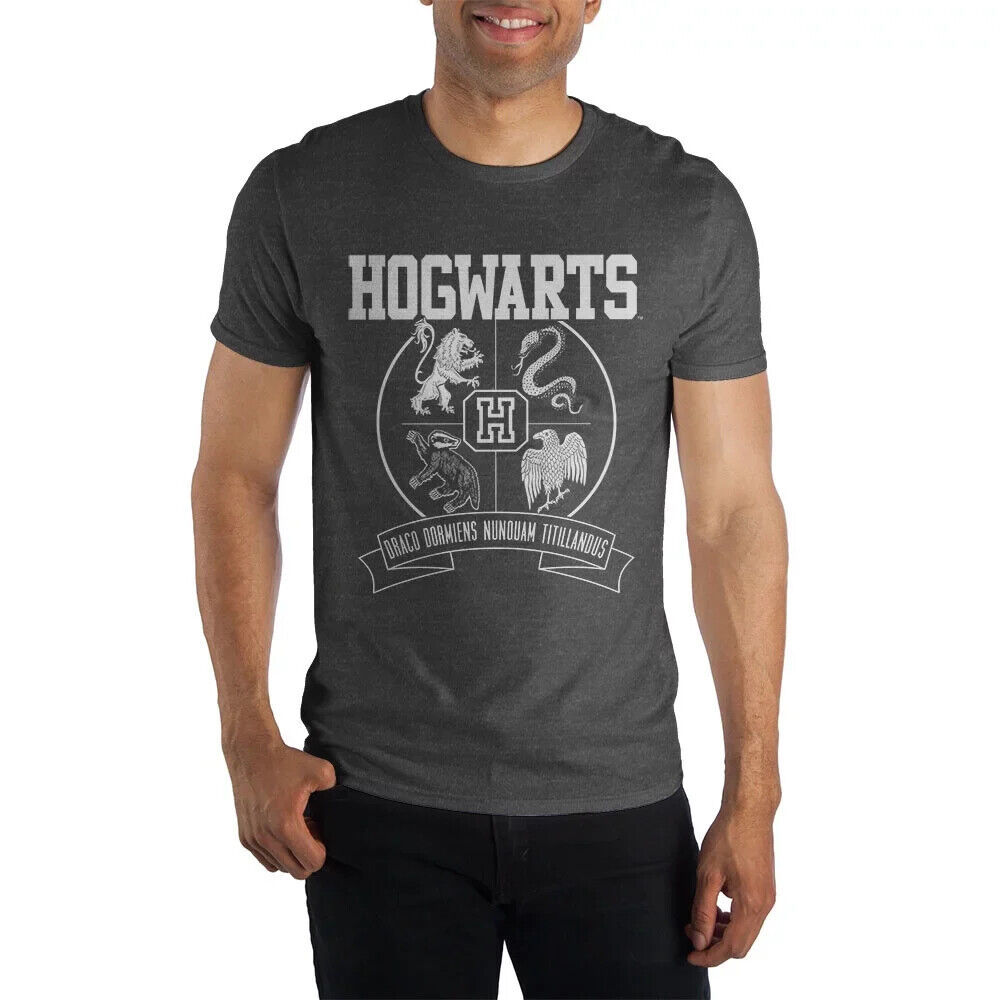 Harry Potter Hogwarts School Of Witchcraft & Wizardry Black Adult T-Shirt