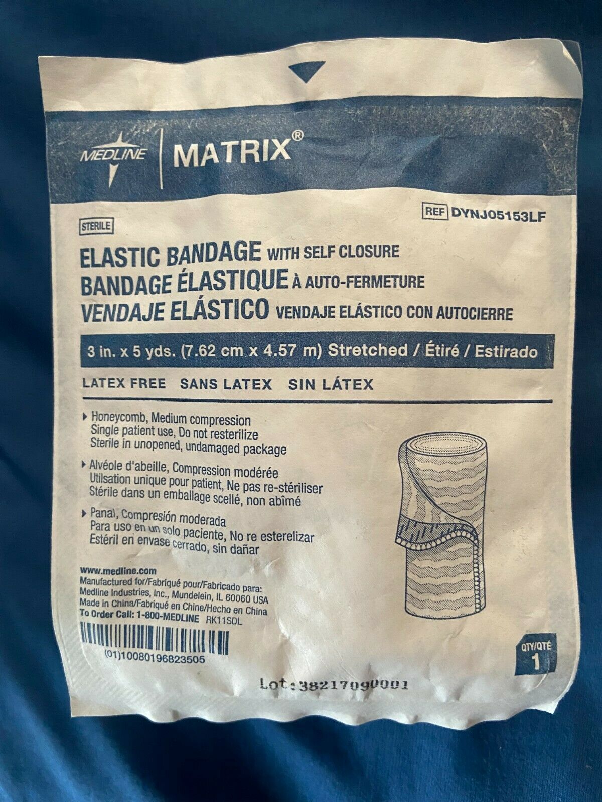 Medline Matrix Sterile Elastic Bandage 3" X 5 Yrds Latex Free Sealed *NEW* jji - £5.48 GBP