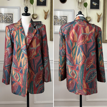 Vintage 90s Marshall Rousso Las Vegas Bold Pattern Oversize Blazer L - $72.00