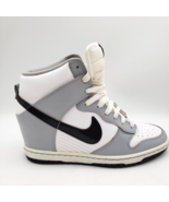 Nike Dunk High Sky Hi Hidden Wedge Shoe 528899-011 Black White Wolf Gray... - £92.44 GBP