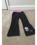 Hello Kitty Girls Jogging Track Yoga Pants Size 6 Black Pink White - $43.93 CAD
