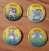 Pokémon Nintendo Battle Discs Pogs Lot Of 4 1998 1999 Blastoise Wartortle VTG - £14.70 GBP