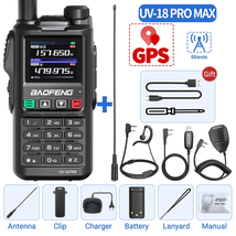 Walkie Talkie UV18 PRO GPS MAX Six-Band Long Range Wireless Copy Frequency VHF U - £65.83 GBP