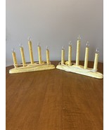 Lot Of 2 Vintage 5 Light Blow Mold Plastic Candelabra Christmas Decor - $39.59
