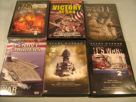 Lot of 5 DVD WORLD WAR II Pearl Harbor, Navy Carriers, The German Front [Y51c] - £46.77 GBP