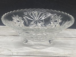 Vintage Star of David Starburst Cut Glass Crystal Relish Dish Condiment Bowl - £10.19 GBP