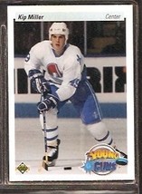 Quebec Nordiques Kip Miller RC Rookie Card 1990 Upper Deck Hockey Card #522 - £0.39 GBP