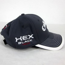 New Era Callaway Odyssey Hex Black Tour Gray &amp; White SEWN-ON Text Golf Hat Cap - £19.07 GBP