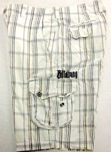 Billabong Men&#39;s (31W) Plaid Cotton Flat (9) Pocket Metal Buttons Cargo Shorts - £19.99 GBP