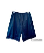 Vanity Fair Underglows Vintage Womens M 20&quot; Black Anti Static Petti Leg ... - $29.76 CAD