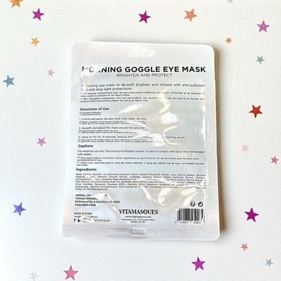 Vitamasques Stars Goggle Eye Mask Brighten & Protect 0.34 Oz New- 1 Mask - NIP Item image 2