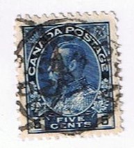 Stamps Canada #232 5c Blue King George V Used - $0.68