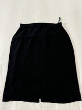 Ann May & Co Women's Black Rear Zipper Double Slits Pull-On Pencil Skirt Size 14 image 5