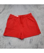 Nike Shorts Womens XS Red Fleece Drawstring Pull On Activewear Sweat Bot... - £17.90 GBP