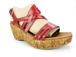 KRAVINGS BY KLOGS FRANKIE STRAPPY CLOG SANDALS CHERRY RED SIZE 10 M - £34.27 GBP