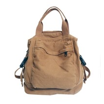 WR  Women Backpa Green Canvas Ruack Quality Laptop School Student Bag Female Day - £78.64 GBP