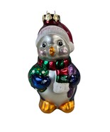 Mercury Glass Penguin Winter Ornament Blown Glass Christmas Vintage Taiwan - £12.83 GBP
