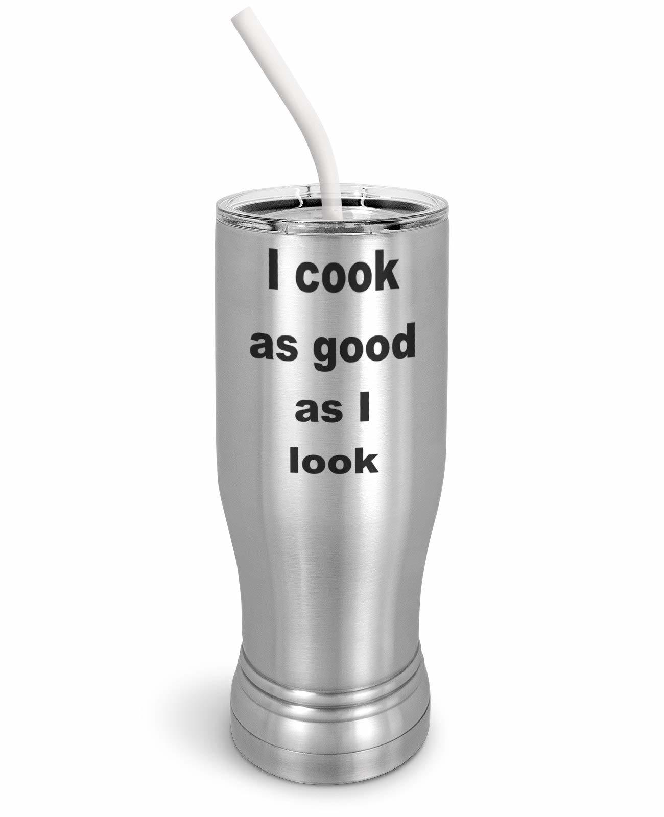 PixiDoodle Cooking Beautiful Cook Insulated Coffee Mug Tumbler with Spill-Resist - $33.59 - $35.51