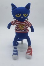 Pete the Cat Pizza Party Doll 12" plush multi color blue & red I Love Pizza - $14.03