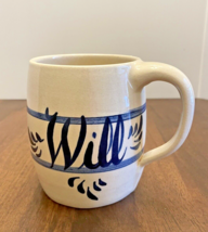 Coffee Tea Mug WILL Handthrown 4.5 Inch Marshall Pottery Texas TX Signed Rod 90 - £18.92 GBP