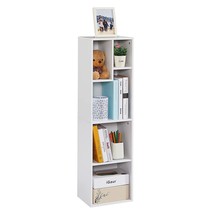 4-Tier Bookcase, Modern Storage Cabinet With Height Difference Shelves For Stand - £59.94 GBP
