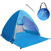 Kingkindsun Zipper Door Pop Up Portable Beach Tent Outdoor Anti UV Beach Shade T - £17.48 GBP