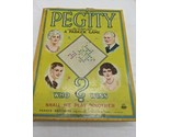 Vintage 1925 Parker Brothers Pegity Board Game Complete - £83.63 GBP