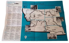 1960s The Old West Trail Brochure Map Montana Wyoming Nebraska N &amp; S Dakota - $9.85