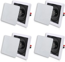 Herdio Bluetooth Ceiling Speakers: 320W 5-Point 25-Inch Flush Mount, Pair. - £119.83 GBP