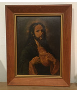 Framed Sacred Heart of Jesus Art Painting Framed by Jose Maria Ibarraran... - $14,493.34 MXN