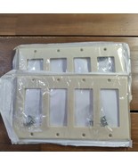 **2-pack** Leviton Ivory Decora Standard 4-Gang Wallplate GFCI GFI 80412-I - $9.50 CAD