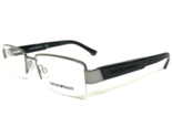 Emporio Armani Eyeglasses Frames EA 1001 3010 Black Silver Rectangular 5... - £54.65 GBP