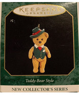 Hallmark Keepsake Miniature Ornament 1997 Teddy Bear Style #1 In Origina... - £3.13 GBP