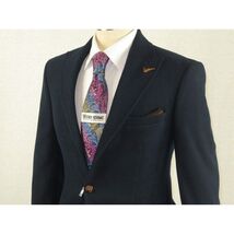 Mens Jacket Turkey Flannel Peak Lapel One Button 20-02 Navy Wessi JValintin image 2