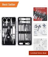 Professional Grooming Kit with Travel Case – 18 Stainless Steel Tools Included