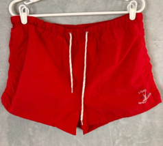 VINTAGE Nautica J Class Swim Trunks Men&#39;s Board Shorts Bathing Suit Red Large - £15.78 GBP