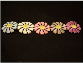 6 Embroidery Iron On Applique Pastel Multi Color Floral Band - £20.16 GBP