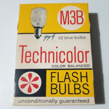 Sealed Box Of 12 Technicolor Blue Color Balanced  Flash Bulbs M3B NOS - $11.87