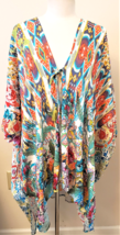 Johnny Was Tasseled Tie-front Kimono Sz-L/LX Multicolor - $179.97